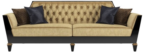 Casa Padrino Luxus Barock Wohnzimmer Sofa Gold / Schwarz 260 x 95 x H. 93 cm - Prunkvolle Wohnzimmer M�bel im Barockstil