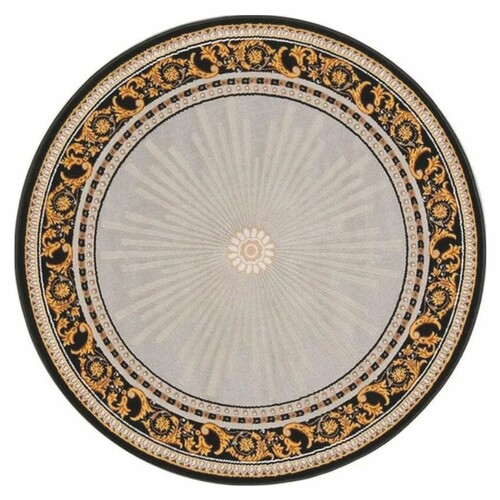 Casa Padrino Luxus Barock Wohnzimmer Teppich Grau / Schwarz / Beige - Verschiedene Gr��en