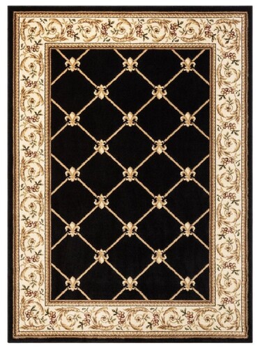 Casa Padrino Luxus Barock Wohnzimmer Teppich Schwarz - Verschiedene Gr��en