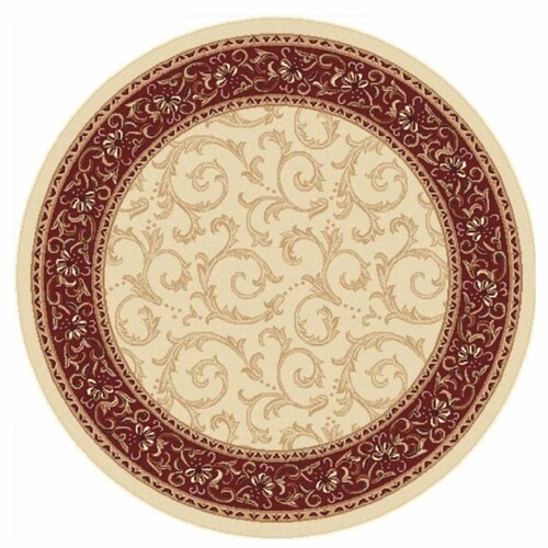 Casa Padrino Luxus Barock Wohnzimmer Teppich Creme / Bordeauxrot - Verschiedene Gr��en