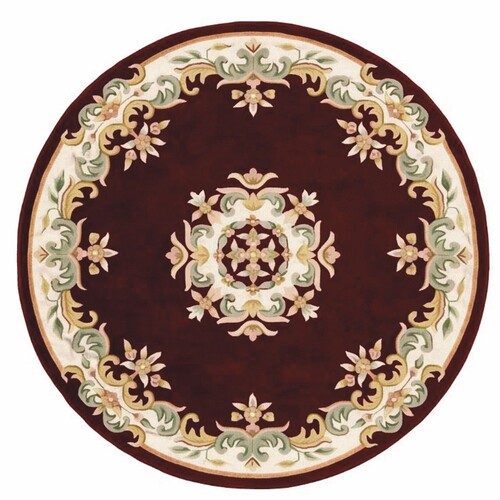 Casa Padrino Luxus Barock Wohnzimmer Teppich Bordeauxrot / Creme / Bunt - Verschiedene Gr��en