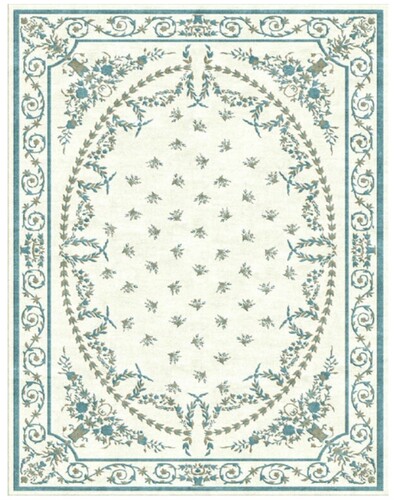 Casa Padrino Luxus Barock Wohnzimmer Teppich Creme / Gr�n / Gold - Verschiedene Gr��en