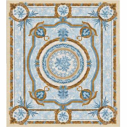 Casa Padrino Luxus Barock Hotel Teppich Blau / Braun / Creme - Verschiedene Gr��en