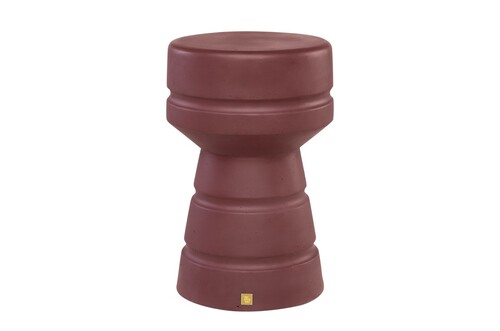 Casa Padrino Luxus Beistelltisch / Hocker Bordeauxrot  30,5 x H. 48 cm - Beistelltisch aus Faserbeton in Form eines Schach-Bauern, auch als Sitzhocker nutzbar - Luxus M�bel