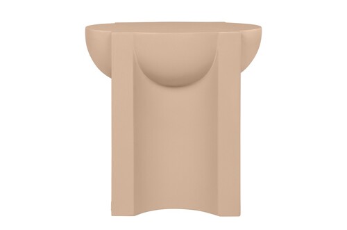 Casa Padrino Luxus Beistelltisch / Hocker Terrakotta 36 x 47 x H. 46,5 cm - Skulpturaler Beistelltisch aus Faserbeton, auch als Sitzhocker nutzbar - Luxus M�bel