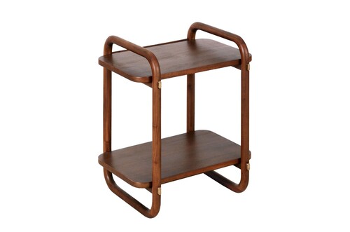 Casa Padrino Luxus Beistelltisch Khami Braun 50 x 40 x H. 60 cm - Leichter Mahagoni Beistelltisch im hellen Kaffee-Braunton - Luxus M�bel