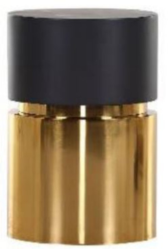 Casa Padrino Luxus Beistelltisch Schwarz / Gold  36 x H. 52 cm - Runder pulverbeschichteter und galvanisierter Metall Tisch - Wohnzimmer M�bel