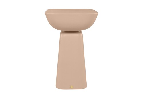 Casa Padrino Luxus Beistelltisch Terrakotta 40 x 40 x H. 60 cm - Beistelltisch aus Faserbeton mit gestapelten balancierenden Formen - Luxus M�bel
