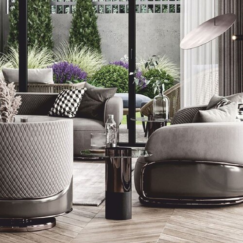 Casa Padrino Luxus Beistelltisch mit Glasplatte Bronze / Dunkelgrau H. 50 cm - Luxus M�bel