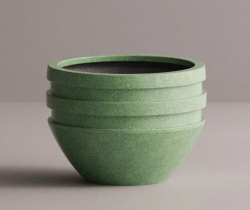 Casa Padrino Luxus Beton Blumentopf Gr�n  80 x H. 60 cm - Wohnzimmer & Garten Deko Pflanzentopf