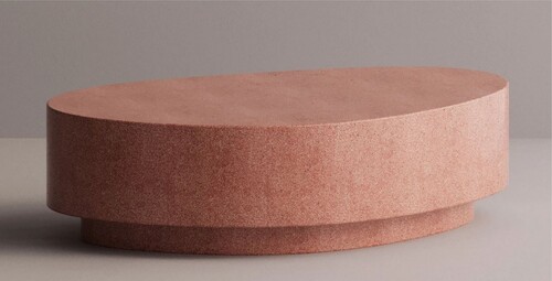 Casa Padrino Luxus Beton Couchtisch Rot 142 cm - Wohnzimmer & Garten M�bel