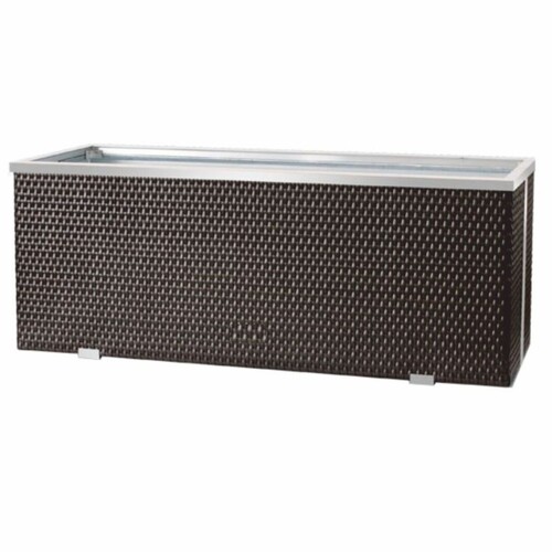 Casa Padrino Luxus Blumenk�bel Braun / Silber 98 cm - Garten & Terrassen Accessoires