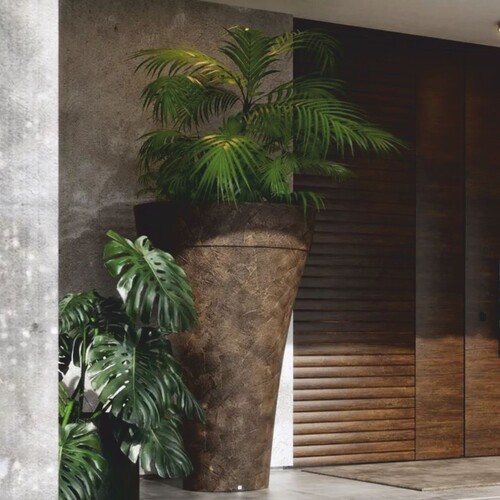 Casa Padrino Luxus Blumentopf Braun  126 x H. 197 cm - Riesiger Pflanzentopf