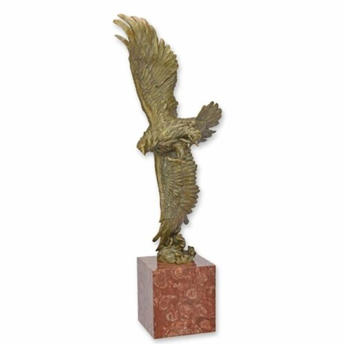 Casa Padrino Luxus Bronze Deko Skulptur Adler H. 89,8 cm - Bronze Figur