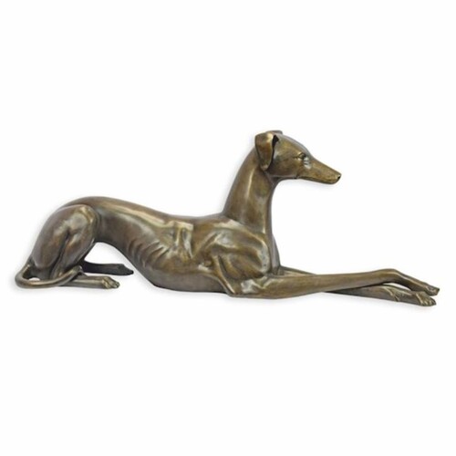 Casa Padrino Luxus Deko Bronze Skulptur Windhund 106 cm - Deko Accessoires