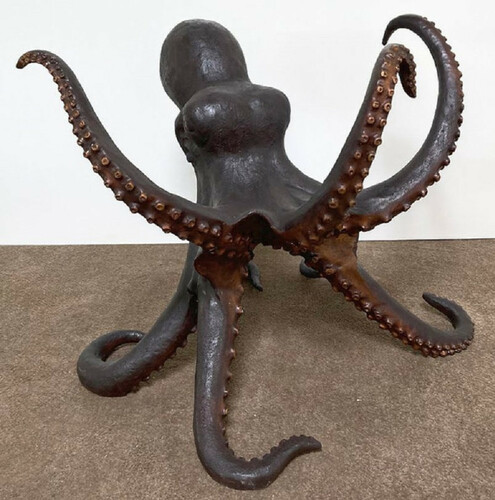 Casa Padrino Luxus Bronze Deko Skulptur Krake 76 x 86 x H. 76 cm - Bronze Dekofigur - Luxus Deko Accessoires