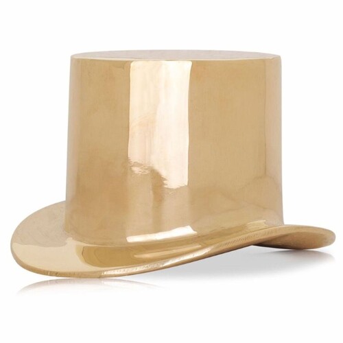 Casa Padrino Luxus Deko Bronze Zylinder Hut Gold 12 x 10 x H. 7 cm - Deko Accessoires