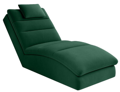 Casa Padrino Luxus Chaiselongue mit Kopfkissen Gr�n 85 x 170 x H. 92 cm - Wohnzimmer Liegesessel - Relexliege - Recamiere - Wohnzimmer M�bel - Luxus M�bel