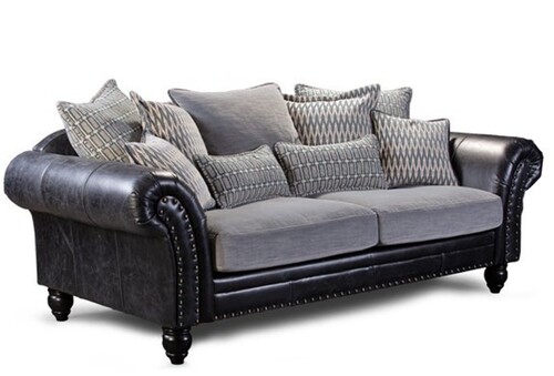 Casa Padrino Luxus Chesterfield Fu�hocker Retford 120 x 60 cm - Eleganter Wohnzimmer Fu�hocker mit Echtleder - Chesterfield Wohnzimmer M�bel