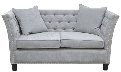 Casa Padrino Luxus Chesterfield Samt Sofa mit Kissen 174,5 x 91 x H. 86 cm - Verschiedene Farben - Wohnzimmer M�bel - Chesterfield M�bel