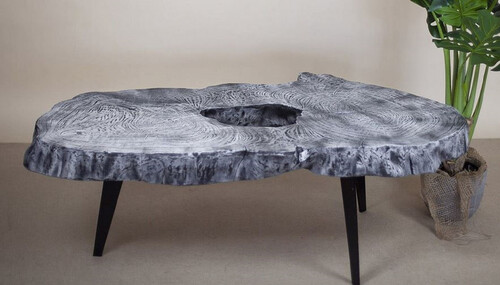 Casa Padrino Luxus Couchtisch Grau / Schwarz 100 x 60 x H. 50 cm