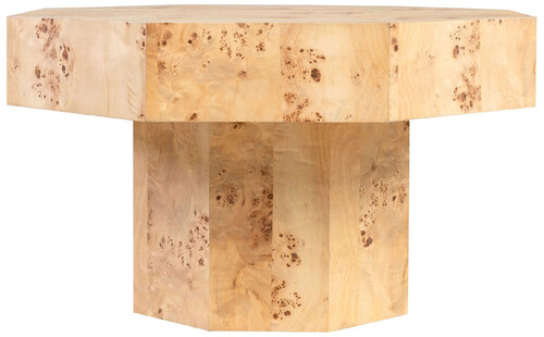 Casa Padrino Luxus Couchtisch Naturfarben 76 x 76 x H. 42 cm - 8 Eckiger Massivholz Wohnzimmertisch - Wohnzimmer M�bel - Hotel M�bel - Luxus M�bel