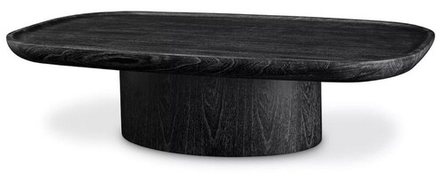 Casa Padrino Luxus Couchtisch Schwarzgrau 140 x 79,5 x H. 35 cm - Massivholz Wohnzimmertisch - Massivholz Wohnzimmer M�bel - Luxus Qualit�t