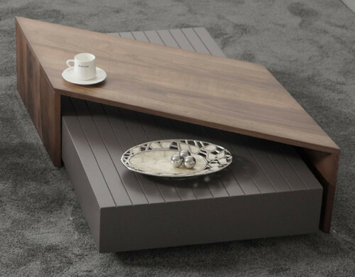 Casa Padrino Luxus Couchtisch Braun / Grau 130 x 80 x H. 32 cm - Rechteckiger Massivholz Wohnzimmertisch - Wohnzimmer M�bel - Luxus M�bel - Luxus Einrichtung