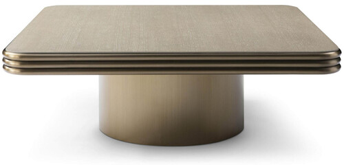 Casa Padrino Luxus Couchtisch Bronze 120 x 120 x H. 42,5 cm - Quadratischer Wohnzimmertisch - Wohnzimmer M�bel - Massivholz M�bel - Luxus M�bel - Luxus Einrichtung