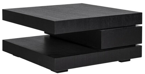 Casa Padrino Luxus Couchtisch Schwarz 90 x 90 x H. 42 cm - Quadratischer Massivholz Wohnzimmertisch - Wohnzimmer M�bel - Luxus M�bel - Luxus Einrichtung