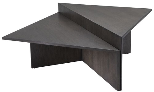 Casa Padrino Luxus Couchtisch Set Mokkafarben - 2 Eichenfurnier Wohnzimmertische - Wohnzimmer M�bel - Luxus Qualit�t