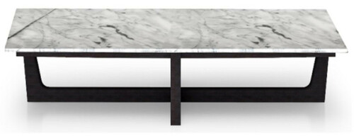 Casa Padrino Luxus Couchtisch Wei� / Schwarz 150 x 85 x H. 39 cm - Rechteckiger Wohnzimmertisch mit hochwertiger italienischer Calacatta Marmor Tischplatte - Luxus Wohnzimmer M�bel