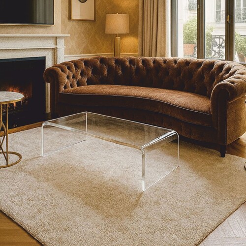 Casa Padrino Luxus Acrylglas Couchtisch 138 cm - Luxus Wohnzimmer M�bel