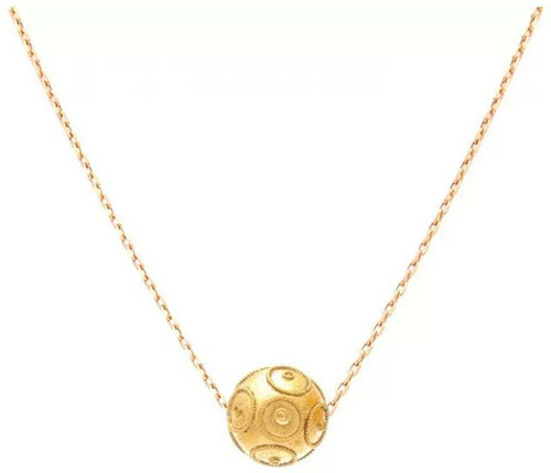 Casa Padrino Luxus Damen Halskette Gold - Handgefertigte 9 Karat Gold Kette - Edler Damenschmuck - Luxus Kollektion