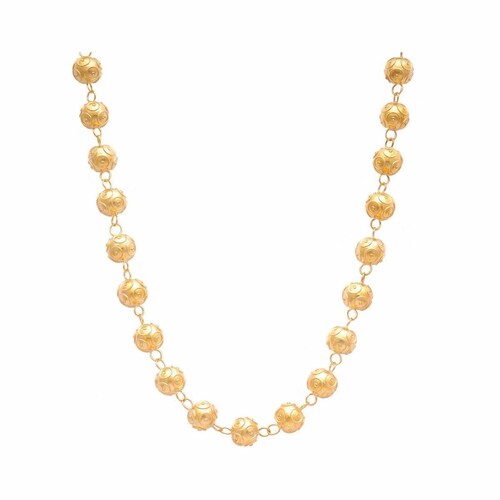 Casa Padrino Luxus Sterlingsliber Damen Halskette Gold - Vergoldeter Damenschmuck