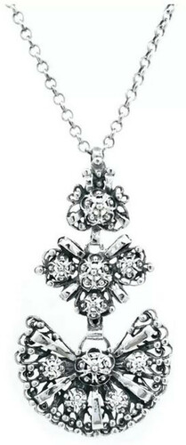 Casa Padrino Luxus Damen Halskette Silber - Edle Sterlingsilber Kette - Sterlingsilber Damenschmuck - Handgefertigter Damen Schmuck