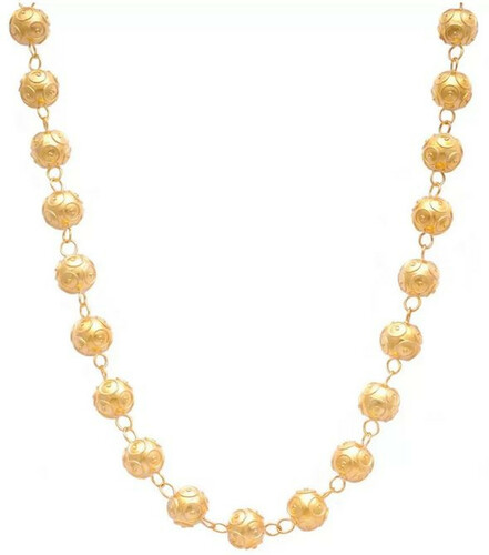 Casa Padrino Luxus Damen Halskette - Handgefertigte 19,2 Karat Gold Kette mit edlen Perlen - Hochwertiger Damenschmuck - Luxus Qualit�t