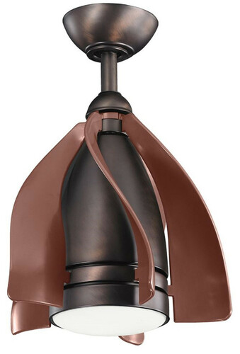 Casa Padrino Designer Deckenventilator mit LED Beleuchtung und Fernbedienung Bronze / Braun  38 cm - Luxus Qualit�t