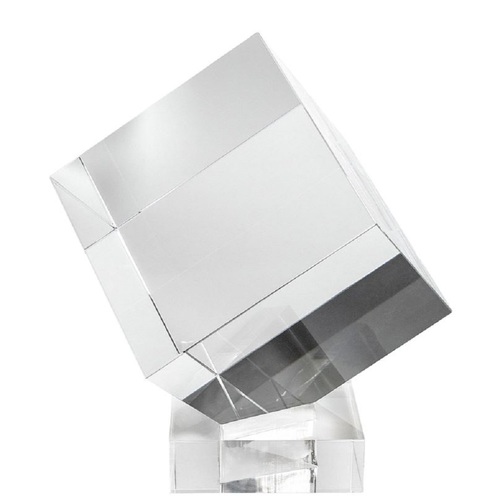 Casa Padrino Luxus Deko Acryl W�rfel mit Halterung 20 x 20 x H. 20 cm - Schreibtisch Deko - B�ro Deko - Wohnzimmer Deko - Luxus Qualit�t