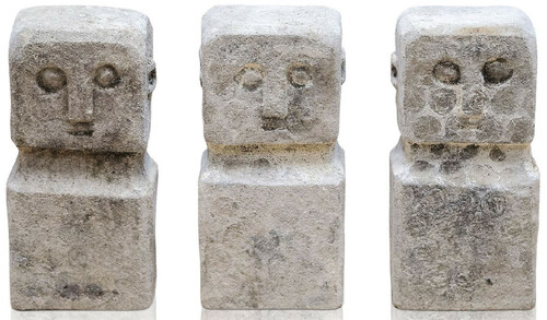 Casa Padrino Luxus Deko Antik Stil Naturstein Statuen 10er Set - Stein Skulpturen - Stein Figuren - Deko Accessoires - Schreibtisch Deko - Wohnzimmer Deko - Luxus M�bel