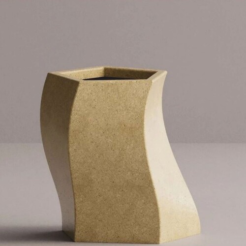 Casa Padrino Luxus Deko Blumentopf Gelb H. 55 cm - Beton Pflanzentopf