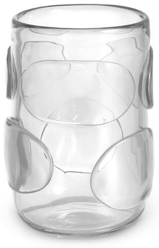 Casa Padrino Luxus Deko Glas Vase  19 x H. 27 cm - Elegante mundgeblasene Blumenvase - Luxus Kollektion