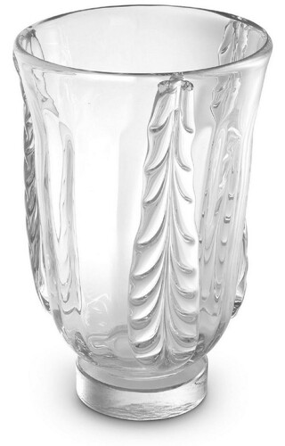 Casa Padrino Luxus Deko Glas Vase  24,5 x H. 35 cm - Elegante mundgeblasene Blumenvase - Deko Accessoires