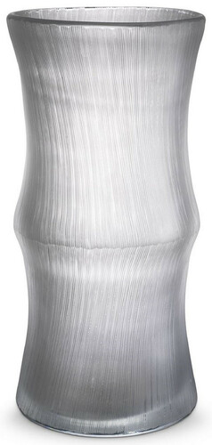 Casa Padrino Luxus Deko Glas Vase  18 x H. 37,5 cm - Elegante mundgeblasene Blumenvase - Deko Accessoires