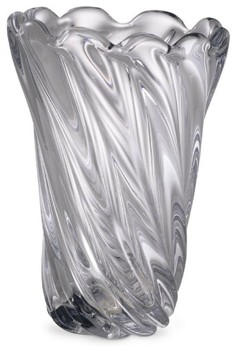 Casa Padrino Luxus Deko Glas Vase  20,5 x H. 29 cm - Mundgeblasene Blumenvase - Luxus Deko Accessoires