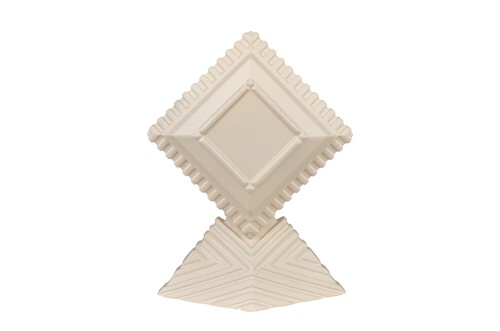 Casa Padrino Luxus Deko Objekt Cremewei� 31 x 21 x H. 40 cm - Skulpturales Steingut Objekt Unity mit Ivory Glasur - Luxus Deko Accessoires