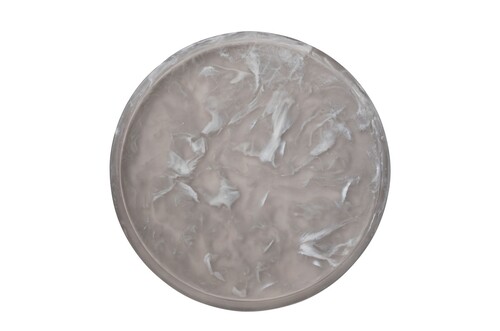 Casa Padrino Luxus Deko Objekt Schwarz  21 x H. 1,7 cm - Runder Deko Teller aus Kunstharz mit transparent schwarzer Wirbeloptik - Luxus Deko Accessoires