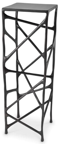 Casa Padrino Luxus Deko S�ule 33,5 x 33,5 x H. 100 cm - Quadratische Aluminium S�ule - Pflanzens�ule - Wohnzimmer Deko S�ule - Hotel Deko S�ule - Luxus M�bel - Luxus Qualit�t