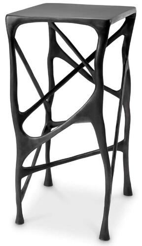 Casa Padrino Luxus Deko S�ule 33,5 x 33,5 x H. 69,5 cm - Quadratische Aluminium S�ule - Pflanzens�ule - Wohnzimmer Deko S�ule - Hotel Deko S�ule - Luxus M�bel - Luxus Qualit�t