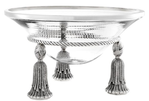 Casa Padrino Luxus Sch�ssel Antik Silber  36 x H. 21 cm - Hotel & Restaurant Deko Accessoires